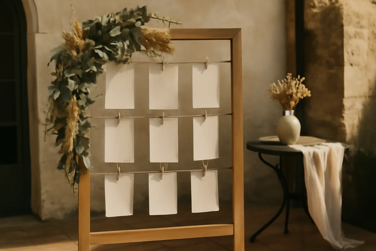 Cosa va di moda nei tableau de mariage alternativi? Il piccolo dettaglio che valorizza qualsiasi location