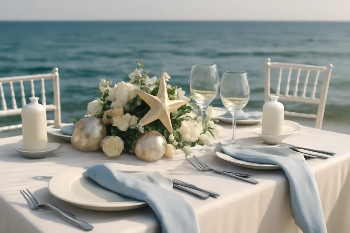 Allestire una cerimonia a tema marino: gli elementi che trasmettono eleganza senza esagerare
