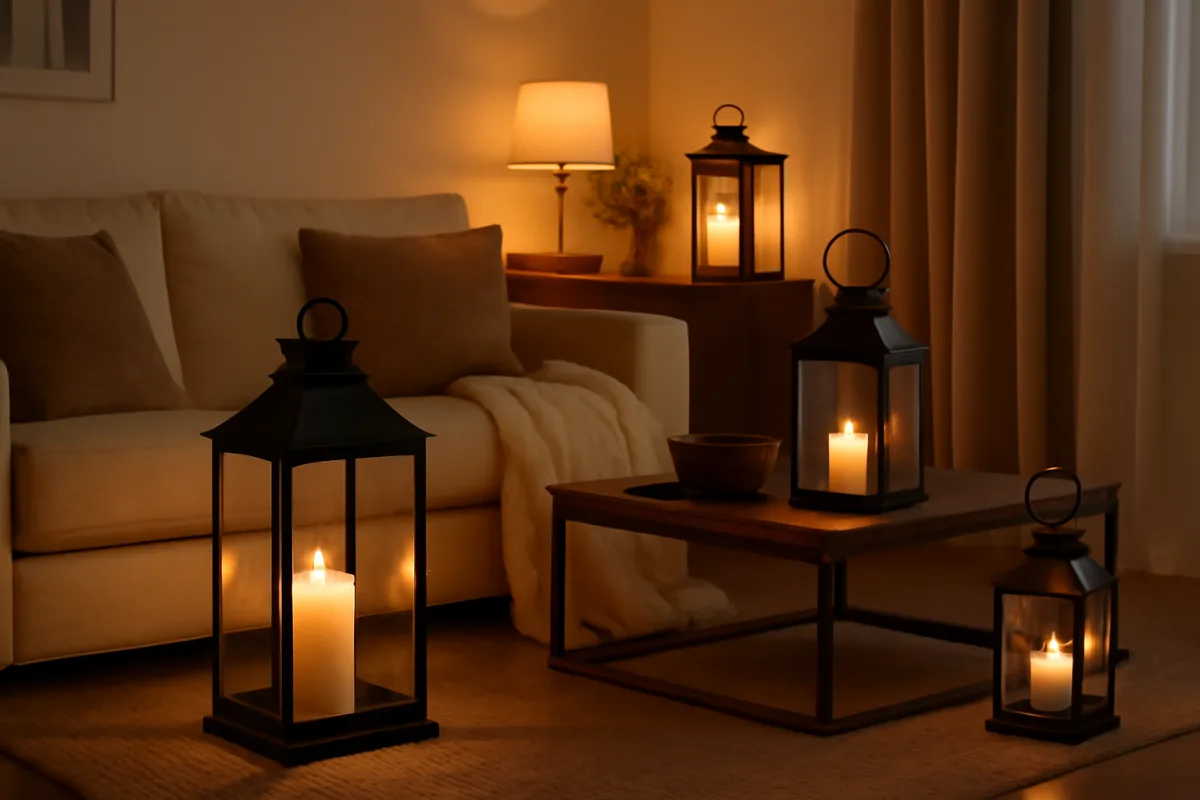 Decorazione della sala con lanterne: come ottenere un’atmosfera calda evitando gli errori classici