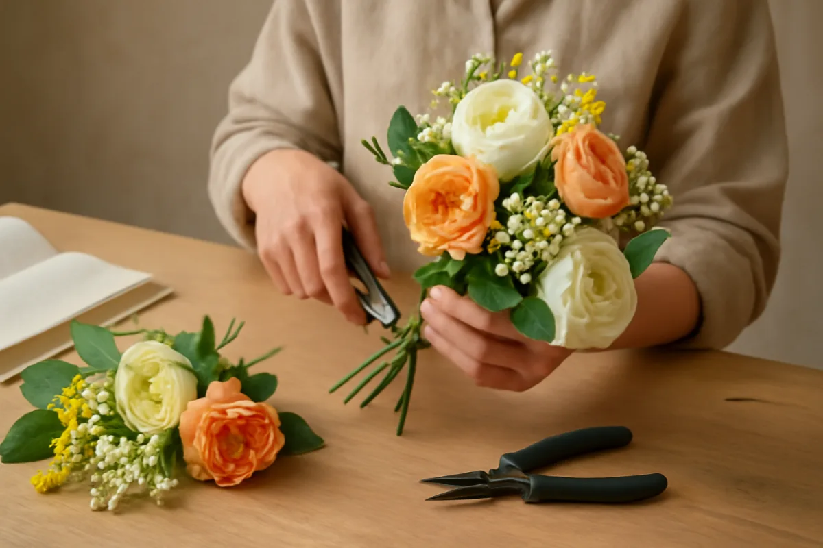 Come assemblare un bouquet di fiori artificiali fai da te? I dettagli che lo fanno sembrare vero